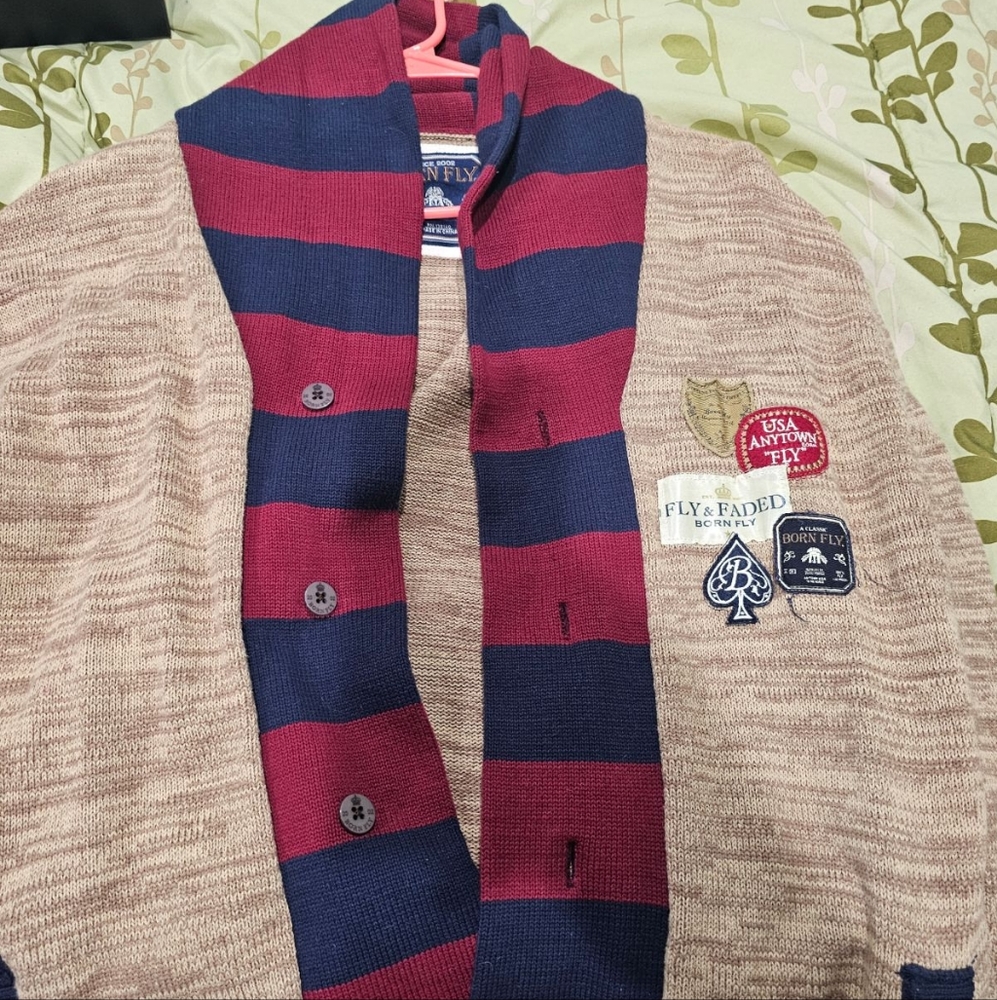 Mens Multicolored Cardigan - Picture 3 of 4